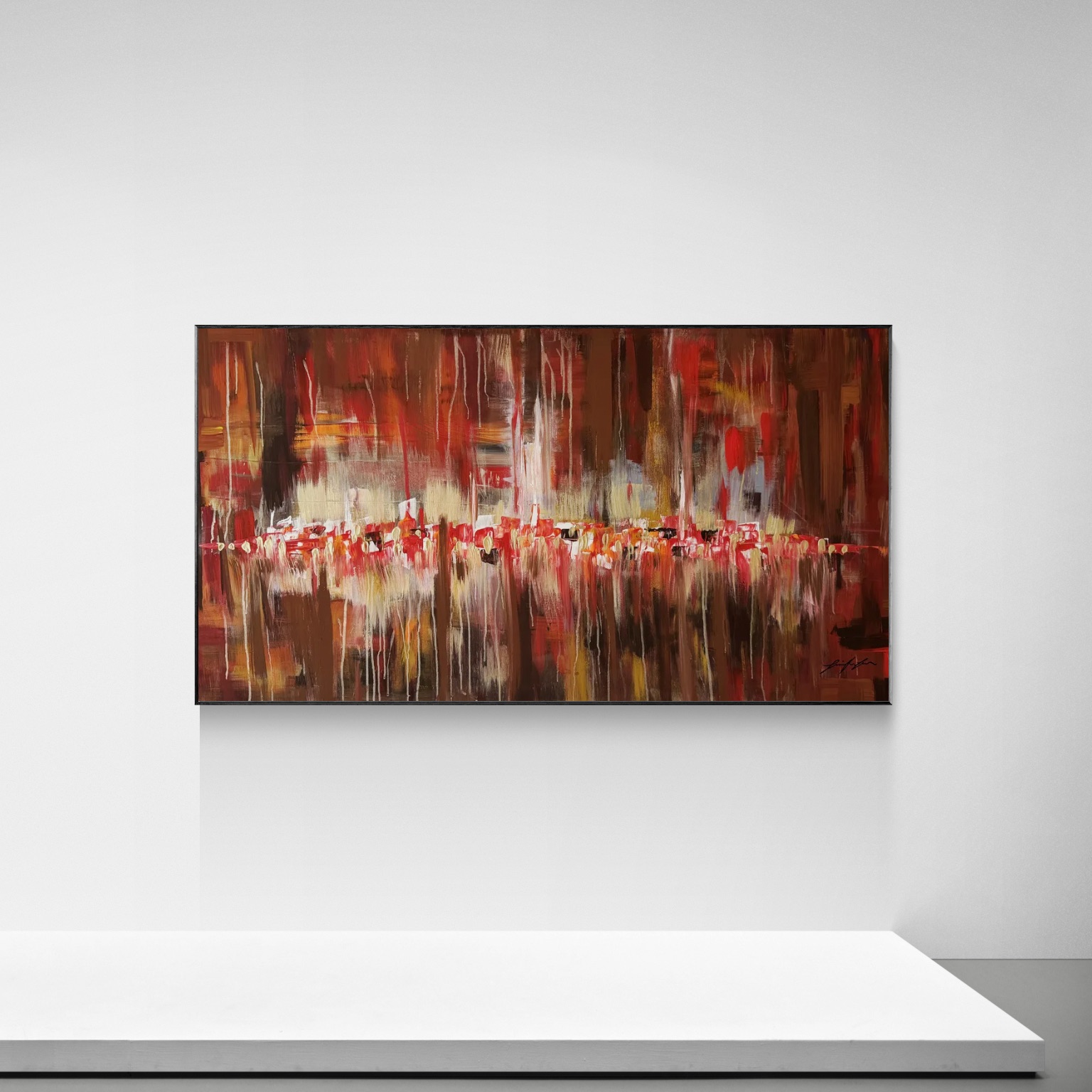 Rotes abstraktes Kunstwerk